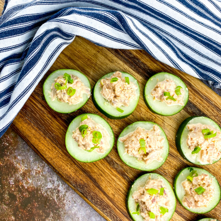 Spicy Tuna Cucumber Bites recipe