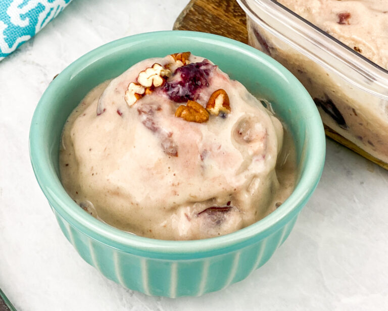 No churn cherry pecan banana ice cream