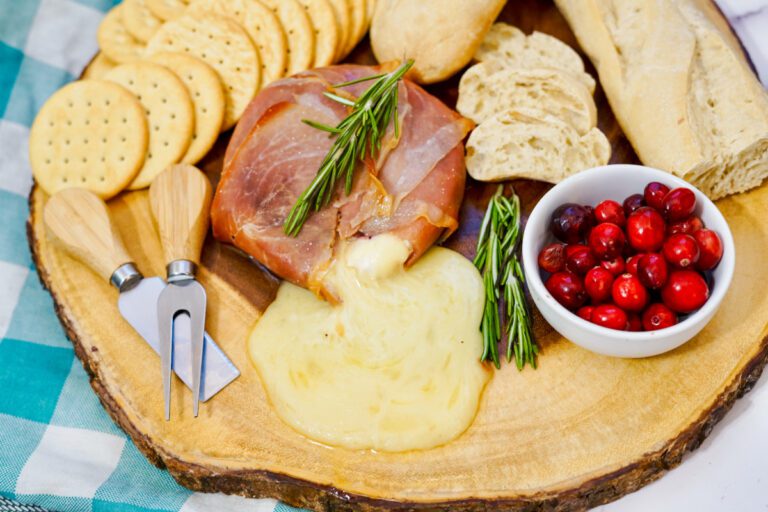 Prosciutto-Wrapped Baked Brie with Cranberries