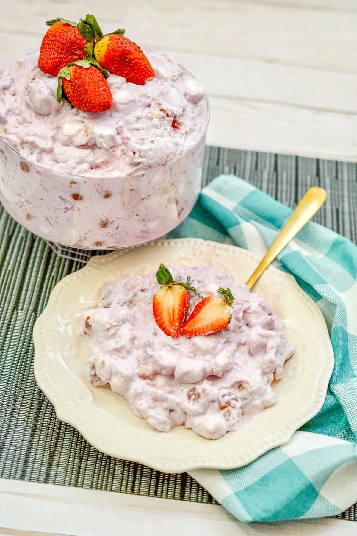 Easy Strawberry Fluff Salad - No-Bake Dessert Ready in 10 Minutes