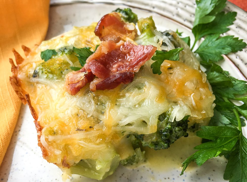 Broccoli Bacon Cheddar Breakfast casserole
