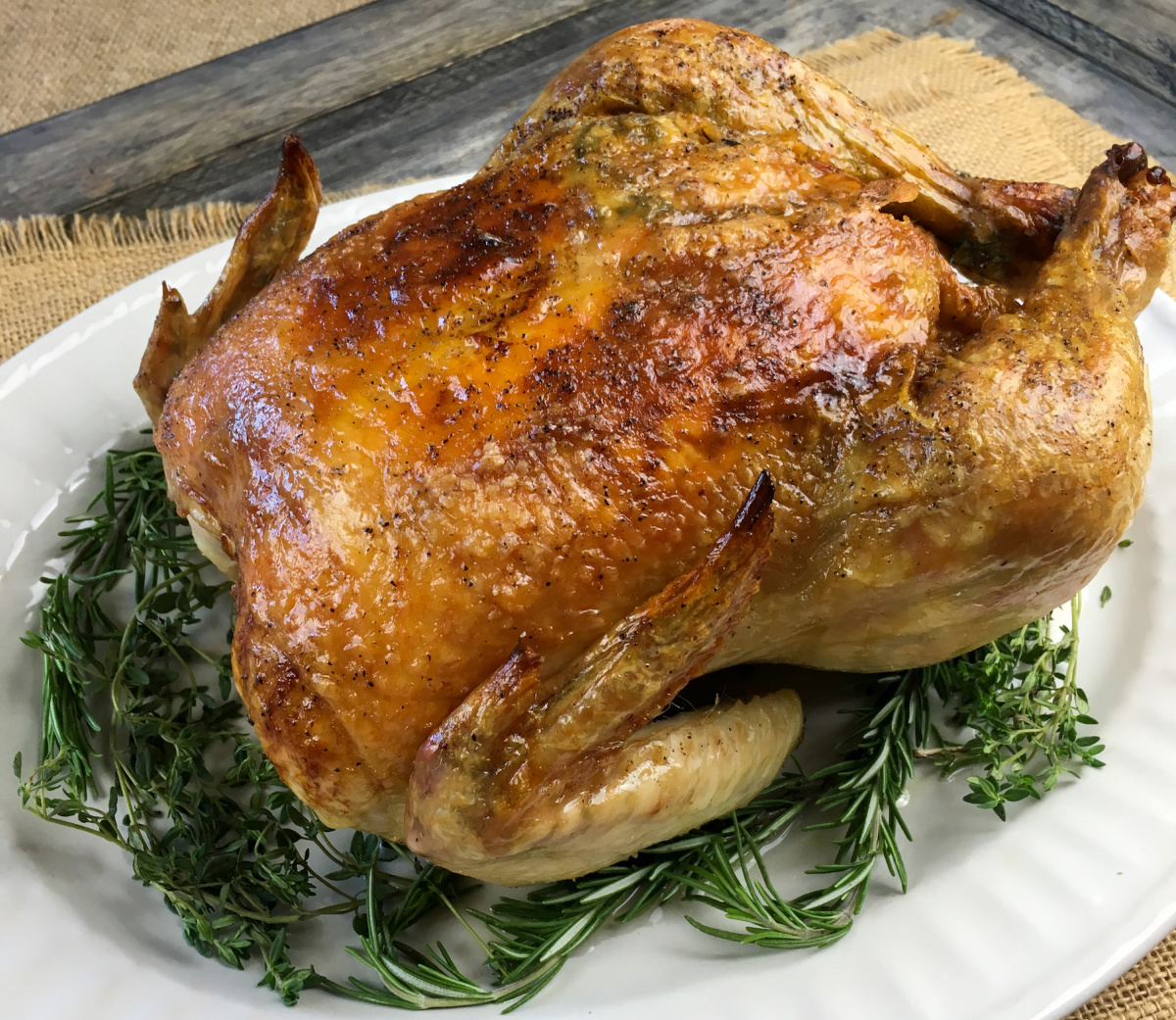 Garlic-Herb Whole Roasted Chicken (Perfect Sunday Dinner)