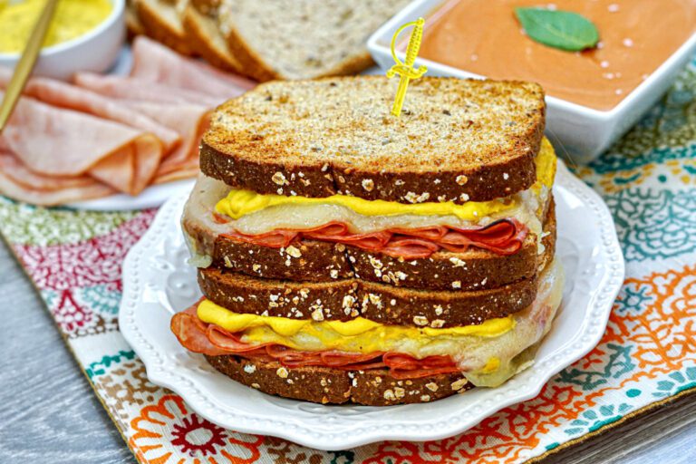 Air Fryer Ham and Swiss Sandwich