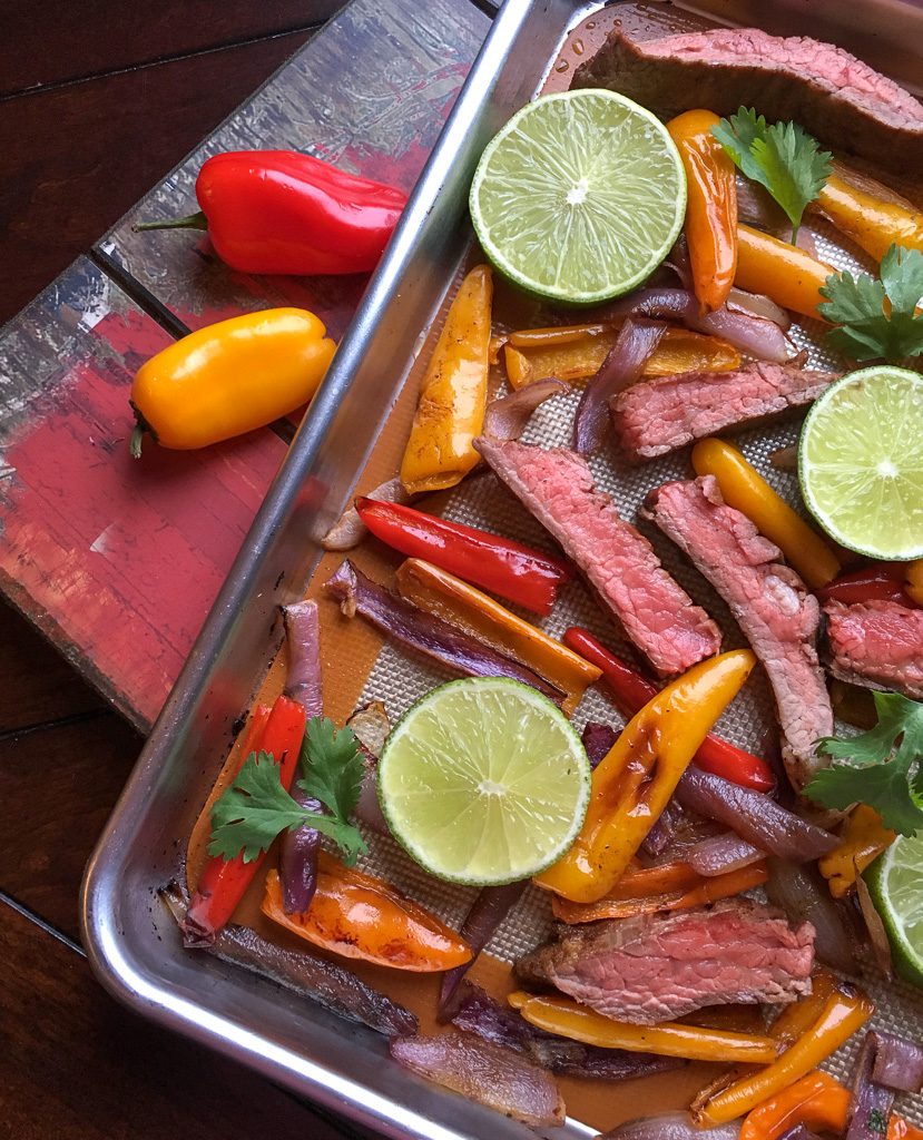 30 minute one pan steak fajitas