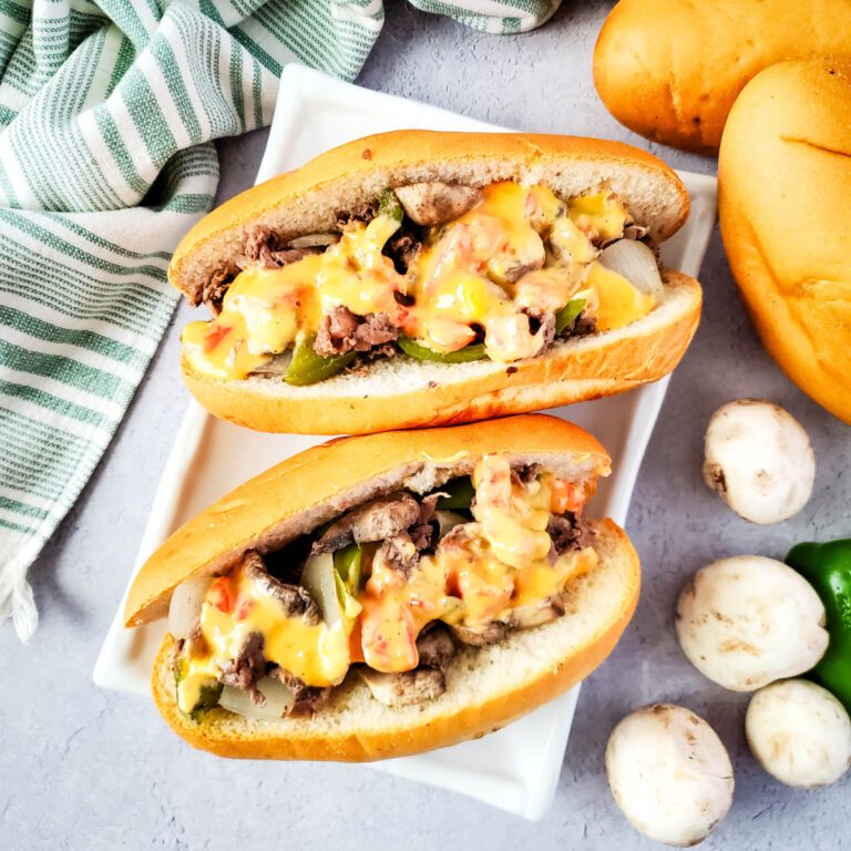 Queso Cheesesteak Sandwiches