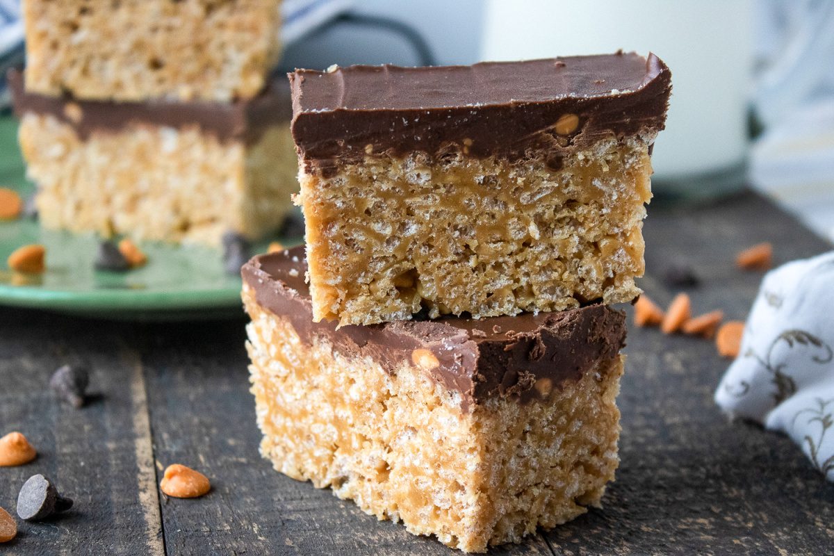 Scotcheroos crisped rice cereal dessert bars