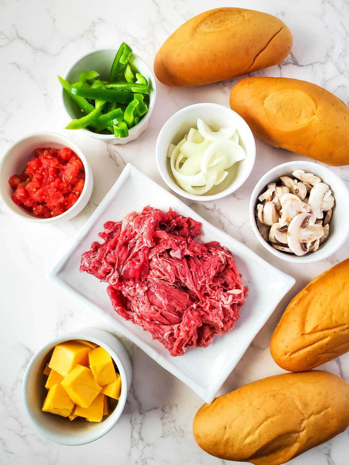 queso cheesesteak sandwiches ingredients