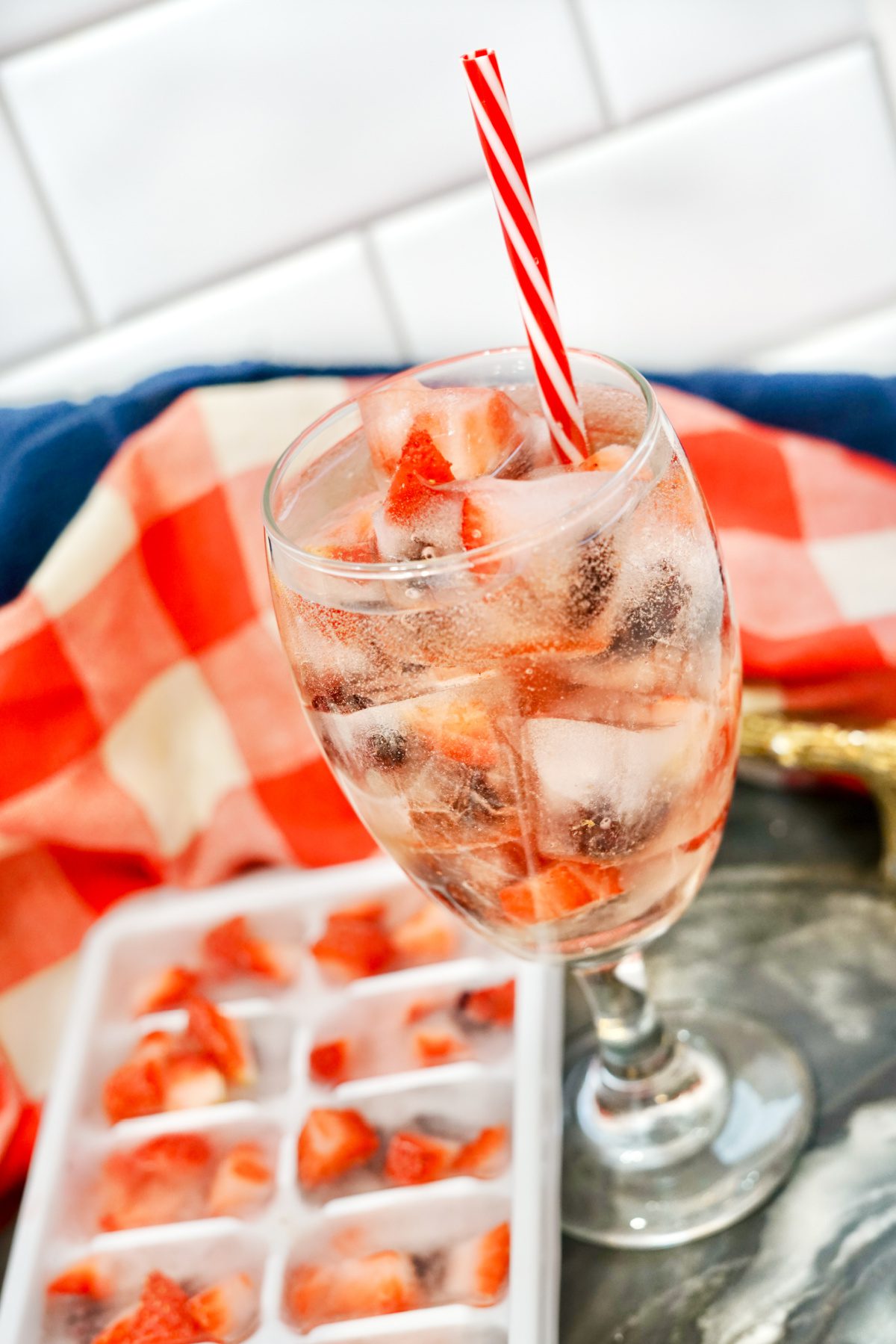 Sparkling Berry Ice in a goblet