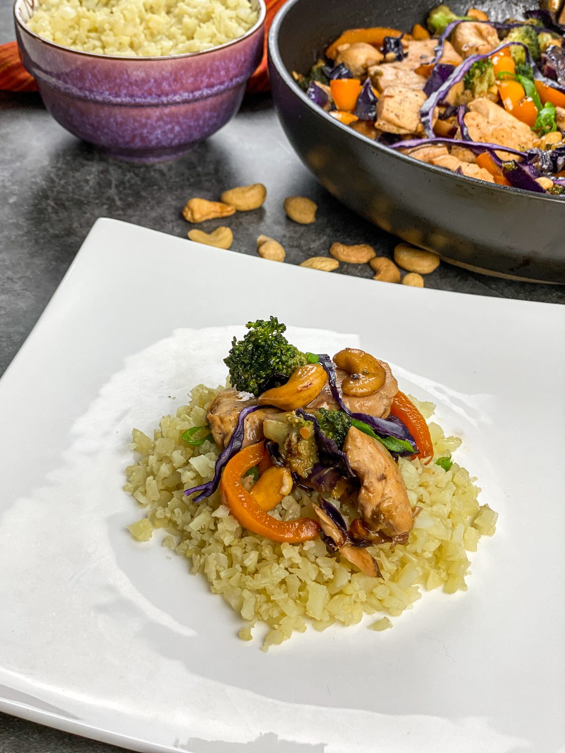 Low carb cashew chicken